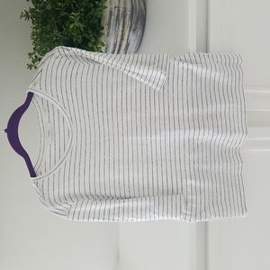 Vince linen striped top